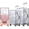Feelhap Custodie Protettive per Valigie Impermeabile, 3 Pezzi Protettore di bagagli Trasparente PVC Copertura per Bagagli in PVC Copertura per Valigie, Coprivaligia Anti-polvere Antigraffio per Viaggi