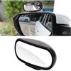 Adunsiaoto Specchio Convesso Ad Angolo Regolabile, Specchietti per Angolo Morto Cieco Universale, Universale 360° Ruota Specchietti Cieco, Adjustabe Wide Angle Specchio Retrovisore(Nero)
