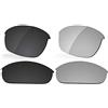 LenzReborn Lente polarizzata di ricambio per occhiali da sole Oakley Half Jacket 2.0 OO9144 - Altre opzioni, nero scuro + grigio argento, Taglia unica