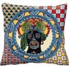 IL MAGGIOLINO | Fodera 40x40 Gobelin con Stampa Moro Sfondo Geometrico Due, Tessuto Doppio, Cerniera Nascosta, Made in Italy