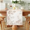 Aisybaklyn Runner da Tavolo Lavabile Runner Tavolo 33X183 Runner Tavola Fiore Marrone Rustico Casa Colonica Runner Tavola Moderno Tovaglia Decorazione Vintage, per Sala da Pranzo Cucina Fattoria Matrimonio