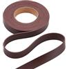 GORGECRAFT Cordoncino piatto in finta pelle, 12,5 mm di larghezza, 2 m, colore litchi, colore marrone, 1,7 mm di spessore, per fai da te, cinture, gioielli