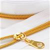 Sawoake # 5 cerniere a spirale in nylon metallico in ottone anticato, 10 m con 10 pezzi tira da The Yard Bulk Coil Zipper Roll per fai da te cucito borse artigianali