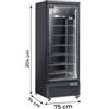 Frigo Murale per Salumi, Latticini e Bibite Torino - Porta Battente Autochiudente - 600 Litri, +1°C/+10°C - Nero