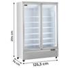 Frigo Murale per Salumi, Latticini e Bibite Torino - Porta Battente Autochiudente - 1000 Litri, +1°C/+10°C - Bianco