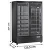Frigo Murale per Salumi, Latticini e Bibite Torino - Porta Battente Autochiudente - 1000 Litri, +1°C/+10°C - Nero