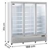 Frigo Murale per Salumi, Latticini e Bibite Torino - Porta Battente Autochiudente - 1600 Litri, +1°C/+10°C - Bianco