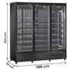 Frigo Murale per Salumi, Latticini e Bibite Torino - Porta Battente Autochiudente - 1600 Litri, +1°C/+10°C - Nero