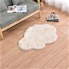 Treer Morbido Tappeto Salotto Pelo Corto Moderno Forma di Nuvola Tappeti per Soggiorno Anti Scivolo Tappeti per Interni Tappeti,Adatto per Divano Camera da Letto Home Decor (60x90cm,Bianco Giallo)