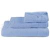 Passione per le tele Set Asciugamani in Spugna 3 pezzi Tris Bagno Viso 60x110 Ospite 40x60 Telo Doccia 100x150 in Cotone 100% Spugna 600 gr/mq (FASCIA celeste polvere)