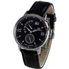Carl von Zeyten Orologio da uomo CVZ0059BK cinturino in pelle nera, cinghia