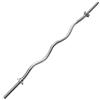 PROIRON Bilanciere Curvo 120 cm Solido Ez Curl Barra cromata per 1 Pollice Ø 25,4 mm Standard Dischi, 2 collari,Acciaio Argento