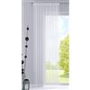 Gardinenbox 20303CN - Tenda a fili, 250 x 140 cm, in lurex bianco con passante e nastro arricciato, adatta per bastoni e binari per tende, divisori per stanze, 20303CN