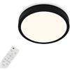 BRILONER - Plafoniera Cielo stellato Lampada da soffitto dimmerabile Temperatura colore regolabile Telecomando Nero Diametro 280 x 40 mm