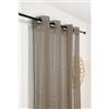 Linder - Tenda a quadri alsaziani - Finitura occhielli colore canna fucile - Colore marrone ebano - 145 x 260 cm - 60% poliestere 40% cotone - Tessuto e tinto in Francia - Collezione Kelsch