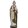 DRW Figura di San Giuda Tadeo Patron delle Cause Difficili e disperate in Resina Dipinta a Mano Stile Legno 21 cm, Multicolore, Medidas: 7x6x21 cm