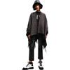 Desigual Poncho_logo Paris, 2000 Black, Poncho Donna, Nero, Taglia unica