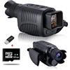 NGBFF Visore Notturno, Strumento for la visione notturna a occhio singolo 1080p occhiali for la visione notturna a infrarossi ad alta definizione binocolo da campeggio giorno e notte doppio uso,per birdwat
