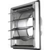 DOMUX - Griglia di ventilazione in acciaio inox 125 mm per cappa/asciugatrice - con zanzariera anti-insetti e lame mobili - Flusso d'aria ottimale