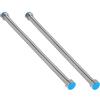 SWAWIS 2 Pezzi 48cm Tubo di Collegamento Flessibile 3/4 DN20, Tubo Flessibile in Acciaio Inox con Guarnizione in Silicone per Scaldabagni Toilette Vasche da Bagno e Rubinetti