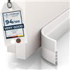 Vellure® Paraspifferi porta blindata - NUOVO Paraspifferi sottoporta Premium (rapido e facile da applicare) ideale anche per protezione da suoni, freddo e chiusura porta d'ingresso (1 x bianco)
