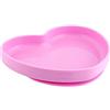 Chicco Piatto Cuore con Ventosa per Bambini, Piatto Pappa in Silicone, Morbido e Resistente, Lavabile in Lavastoviglie, Adatto per il Microonde, 12+ Mesi, Rosa