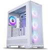 Phanteks Eclipse G400A, Chassis Mid-Tower Gaming, 4 ventole M25-140 Gen2 incluse, Mesh ad alte prestazioni per flusso d'aria, La paratia laterale in vetro temperato trasparente, USB-C 3.2 Gen2, Bianco