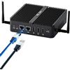 HISTTON Mini PC Senza Ventola, Intel Alder Lake N100 (3.4 GHz), Mini PC N100 16 GB DDR4 RAM 256 GB NVMe SSD, Dual LAN Mini PC Windows 11 Pro, WiFi6/BT5.2/USB 3.0/Triplo Display 4K, Mini PC Industriale