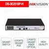 Hikvision DS-3E2510P-H - Switch di rete 8 Porte Gigabit PoE - 2 porte Gigabit fibra ottica -