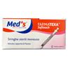 Siringa meds 1 ml senza ago cono centrale luer lock