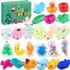 Lubibi Mochi Squishy Calendario Dell'Avvento 2024, 24 Mochi Squishy Mini Kawaii, Squishy Antistress Mochi, Riutilizzabile, 24giorni Calendario Natale, Regali di Natale a Sorpresa Per Bambini e Bambine