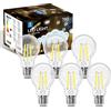 Aigostar Lampadina Vintage Edison LED E27 6W Equivalenti a 58W, Luce Bianca 6500K, 780Lm, CRI＞80, A60 Stile Vintage Lampadine Decorativo, Non Dimmerabile, Pacco da 6 Pezzi