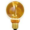Suprema, Lampada LED Decorativa Forma Ring, Attacco E27, Vintage, Finitura Ambrata, Tensione 220-240V, Luce Calda 1800K (Diametro 80mm)