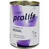 Generico Prolife Renal Diet cane, alimento completo per cani con insufficienza renale, dieta veterinaria, gusto Pollo, Manzo e Riso | 6 lattine da 400 grammi l'una.