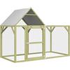 vidaXL Pollaio 200x100x150 cm Legno Massello di Pino Impregnato