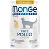 Generico Monge Monoprotein Gatto Patè, alimento completo monoproteico per gatti sterilizzati, monge umido gatto gusto POLLO | 12 bustine da 85 grammi l'una.