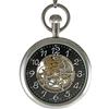 OGLE Orologio da taschino meccanico a carica automatica, in acciaio inox, impermeabile, 3 atm, stile vintage, con meccanismo a carica automatica