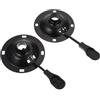 Lurrose 1 Set Telaio della Sedia Seggiola da Bar Accessori Rotondi della Sedia Kit Sostituzione Sgabello da Bar Girevole Meccanismo Mandrino Base Sedia Girevole Black Ferro da Stiro 2 Pz