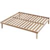 EVERGREENWEB MATERASSI & BEDS Evergreenweb - Rete Matrimoniale Fissa 160x195 alta 35 cm a Doghe in Legno Naturale ORTOPEDICA Base Letto o Materasso Struttura Rinforzata Traverso Centrale 5 Gambe Smontabili Base da Incasso, OFFERTA