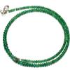 Mystery Of Gems Collana di perle A+ smeraldo russo naturale pietra preziosa rondelle liscia 4...