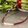 Mystery Of Gems Collana fatta a mano opale di fuoco naturale e granato rosso multi 2 perle...