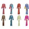 Fatto a mano 10 PC LOT Accappatoio Sari Di Seta Vintage Notte Kimono Lunghi Pigiami Gonna