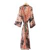 Fatto a mano Kimono Robe In Cotone Patch Vintage Indiano Per Lingerie E Pigiama Da Spiaggia