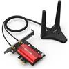 WAVLINK Scheda WiFi 7 PCIe BE8800 per PC desktop, Adattatore Wireless BE200 a tre Bande con Bluetooth 5.4, MU-MIMO, WPA3, per Windows 10/11 (64bit), Non Supportato AMD Scheda Madre