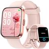 aeac Smartwatch Donna Orologio, 1,8 Smartwatch Chiamate Risposta Vivavoce, Alexa Integrato Cardiofrequenzimetro SpO2 Sonno, Contapassi Orologio Fitness Notifiche 110 Modalità Sport per Android/iOS Rosa