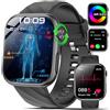 Lgnitek 2025 Smartwatch Uomo Donna ECG/HRV/Lipidi/Acido Urico/BMI/Bluetooth Chiamate,1.97 AMOLED Orologio Fitness con 24H Frequenza/Sonno/Pressione Sanguigna/SpO2/𝐆li𝐜𝐞𝐦𝐢𝐚/Temperatura Monitor SOS