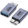 Seminer Adattatore da Micro B Maschio a USB Femmina (2 Pack), Adattatore Dati da Micro B a USB3.0 Femmina Adattatore corto per Computer, Laptop, Hard Disk esterni