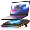 llano Basi di Raffreddamento per PC Portatile Gaming RGB con Controllo Tatto Continuo Tappetino per Mouse 3 Porte USB A Ventilatore Turbo Extra Potente, Compatibile con Notebook da 15-19''