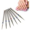 NSXAYIWE Set di Punte Per Trapano Per Unghie, Punte Per Trapano Elettriche Per Sabbia Diamantata, Testina Levigante Per Manicure, Punte Per Unghie(NO.07)