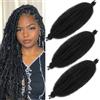 Samtress 22 Inch Marley Twist Braiding Hair 3 confezioni Springy Afro Twist Hair Extension Natural Black Pre-Fluffed Spring Twist Hair Wrapping Hair for Soft Locs Synthetic for Black Women (#1B)